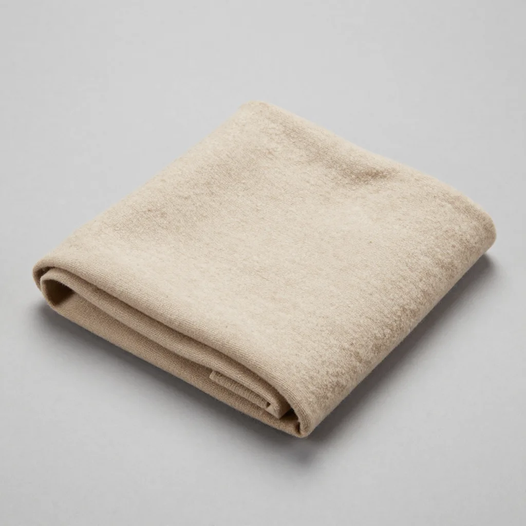 A light sand alpaca travel wrap