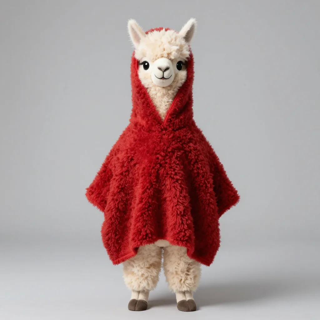 A child-sized alpaca poncho